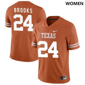 Women's Texas Longhorns #24 Jonathon Brooks Orange Nike NIL College Football Jersey 382208-908