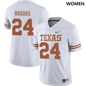 Women's Texas Longhorns #24 Jonathon Brooks White Nike NIL College Football Jersey 967308-816