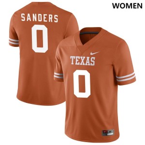 Women's Texas Longhorns #0 Ja'Tavion Sanders Orange Nike NIL College Football Jersey 434151-345