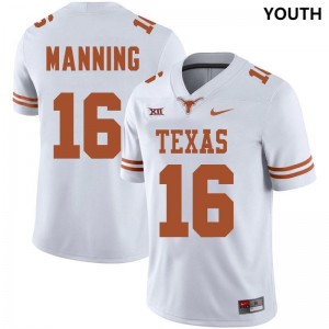Youth Texas Longhorns #16 Arch Manning White Limited College Jersey 534221-913