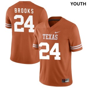 Youth Texas Longhorns #24 Jonathon Brooks Orange Nike NIL College Football Jersey 199252-231