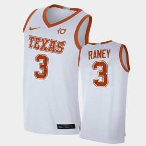 Men's Texas Longhorns #3 Courtney Ramey White Player Alumni Limited Jersey 954986-852