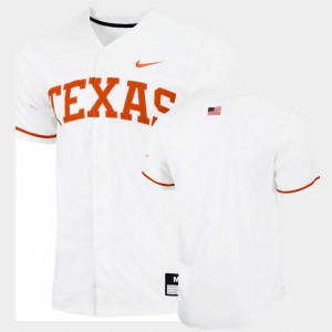 Men's Texas Longhorns Custom White Replica College Baseball Jersey 269603-726