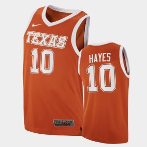 Men's Texas Longhorns #10 Jaxson Hayes Orange College Basketball Replica Jersey 658501-515