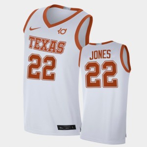 Men's Texas Longhorns #22 Kai Jones White Player Alumni Limited Jersey 239744-750