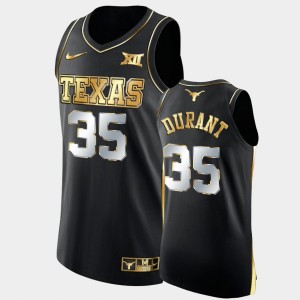 Men's Texas Longhorns #35 Kevin Durant Black Golden Authentic College Basketball Jersey 954767-177