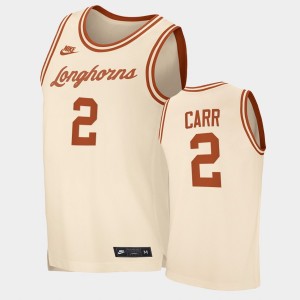 Men's Texas Longhorns #2 Marcus Carr White 2021 Top Transfers Retro Jersey 455027-862