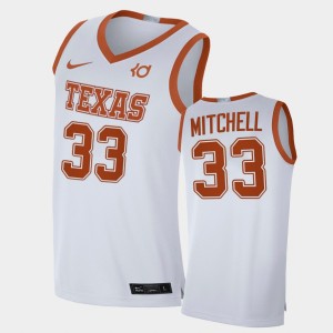 Men's Texas Longhorns #33 Tre Mitchell White Alumni Player Limited 2021 Top Transfers Alumni Limited Jersey 625013-501