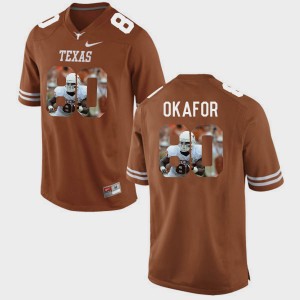 Men's Texas Longhorns #80 Alex Okafor Brunt Orange Pictorial Fashion Jersey 761825-239