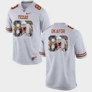 Men's Texas Longhorns #80 Alex Okafor White Pictorial Fashion Jersey 343254-192