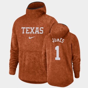 Men's Texas Longhorns #1 Andrew Jones Texas Orange Pullover Team Logo Basketball Spotlight Hoodie 967668-967