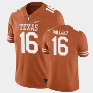 Men's Texas Longhorns #16 Ben Ballard Texas Orange Game College Football Jersey 558902-288