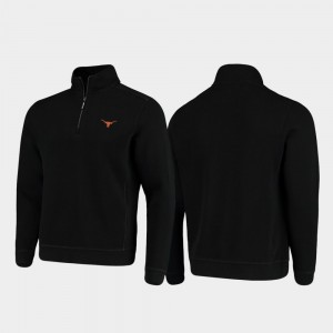 Men's Texas Longhorns Black Half-Zip Pullover Tommy Bahama College Sport Nassau Jacket 654573-186