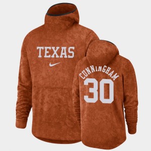Men's Texas Longhorns #30 Brock Cunningham Texas Orange Pullover Team Logo Basketball Spotlight Hoodie 582439-635