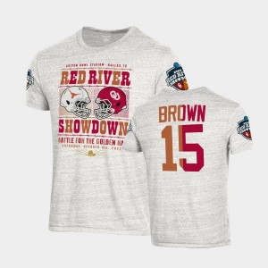 Men's Texas Longhorns #15 Chris Brown White Matchup 2021 Red River Showdown T-Shirt 944133-979