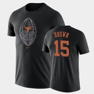 Men's Texas Longhorns #15 Chris Brown Black Legend Football Icon T-Shirt 838424-611