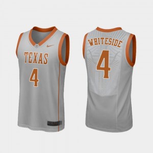 Men's Texas Longhorns #4 Drayton Whiteside Gray College Basketball Replica Jersey 240791-929