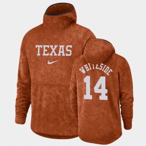 Men's Texas Longhorns #14 Drayton Whiteside Texas Orange Pullover Team Logo Basketball Spotlight Hoodie 497583-314