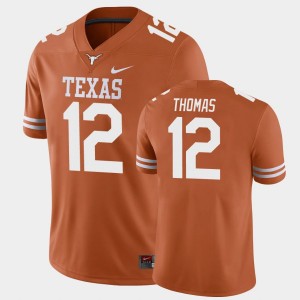 Men's Texas Longhorns #12 Earl Thomas Texas Orange Game College Football Jersey 278670-562