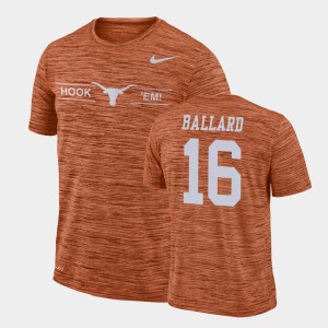 Men's Texas Longhorns #16 Ben Ballard Texas Orange Sideline Legend Performance GFX Velocity T-Shirt 288784-943