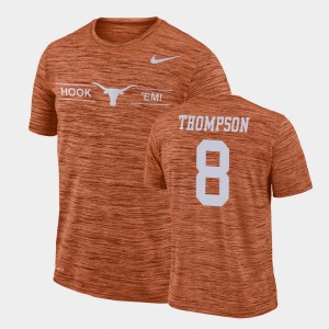Men's Texas Longhorns #8 Casey Thompson Texas Orange Sideline Legend Performance GFX Velocity T-Shirt 470396-427