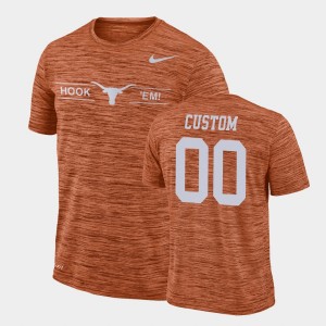 Men's Texas Longhorns #00 Custom Texas Orange Sideline Legend Performance GFX Velocity T-Shirt 789633-201