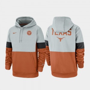 Men's Texas Longhorns Gray Texas Orange Therma Performance Pullover Rivalry Hoodie 183463-832