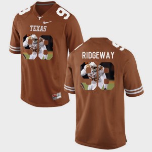 Men's Texas Longhorns #98 Hassan Ridgeway Brunt Orange Pictorial Fashion Jersey 230048-658