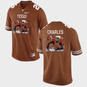 Men's Texas Longhorns #25 Jamaal Charles Brunt Orange Pictorial Fashion Jersey 695325-818