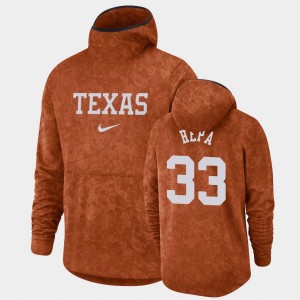 Men's Texas Longhorns #33 Kamaka Hepa Texas Orange Pullover Team Logo Basketball Spotlight Hoodie 523955-929