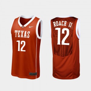Men's Texas Longhorns #12 Kerwin Roach II Burnt Orange College Basketball Replica Jersey 549683-890