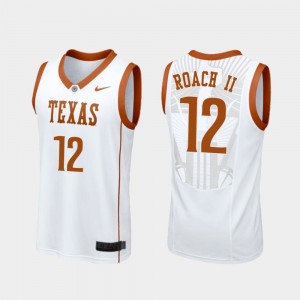 Men's Texas Longhorns #12 Kerwin Roach II White College Basketball Replica Jersey 652247-304