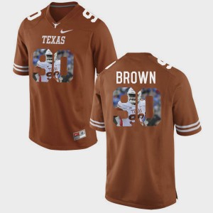 Men's Texas Longhorns #90 Malcom Brown Brunt Orange Pictorial Fashion Jersey 701218-182