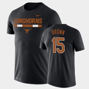 Men's Texas Longhorns #15 Chris Brown Black Legend Performance Team DNA T-Shirt 548304-789