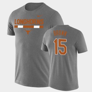 Men's Texas Longhorns #15 Chris Brown Heathered Gray Legend Performance Team DNA T-Shirt 432530-303