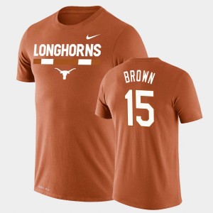 Men's Texas Longhorns #15 Chris Brown Orange Legend Performance Team DNA T-Shirt 657504-863