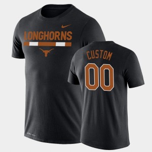 Men's Texas Longhorns #00 Custom Black Legend Performance Team DNA T-Shirt 693363-908