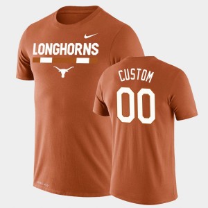 Men's Texas Longhorns #00 Custom Orange Legend Performance Team DNA T-Shirt 189800-415
