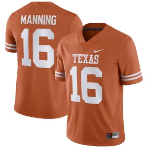 Men's Texas Longhorns #16 Arch Manning Orange Nike NIL College Football Jersey 287864-123