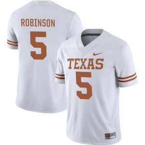 Men's Texas Longhorns #5 Bijan Robinson White Nike NIL College Football Jersey 267230-689
