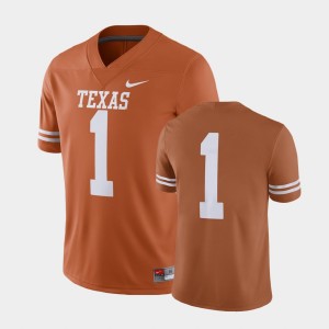 Men's Texas Longhorns #1 Texas Orange Football Game Jersey 578597-789