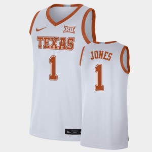 Men's Texas Longhorns #1 Andrew Jones White Basketball Alumni Limited Jersey 879596-570
