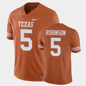 Men's Texas Longhorns #5 Bijan Robinson Orange Game Jersey 720446-750