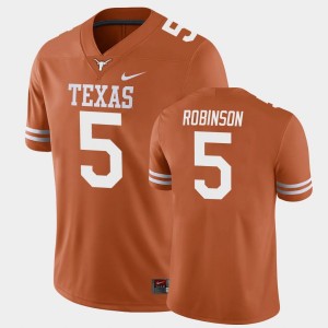 Men's Texas Longhorns #5 Bijan Robinson Texas Orange Game Jersey 252557-244