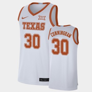 Men's Texas Longhorns #30 Brock Cunningham White Basketball Alumni Limited Jersey 669837-420