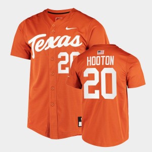 Men's Texas Longhorns #20 Burt Hooton Orange Full-Button College Baseball Jersey 817984-166