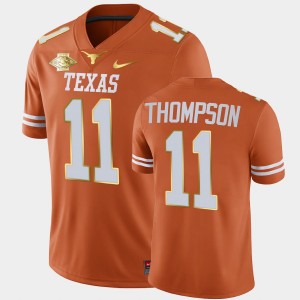 Men's Texas Longhorns #11 Casey Thompson Orange 2021 Red River Showdown Golden Patch Jersey 413736-945