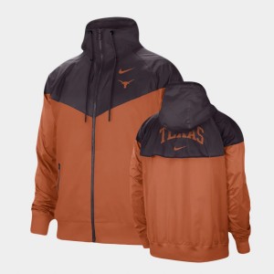 Men's Texas Longhorns Charcoal Orange Windrunner Jacket 474350-898
