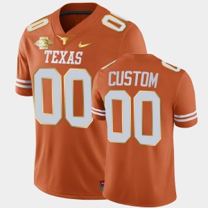 Men's Texas Longhorns #00 Custom Orange 2021 Red River Showdown Golden Patch Jersey 411130-892