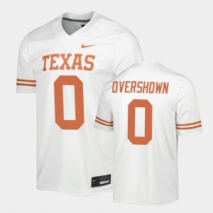 Men's Texas Longhorns #0 DeMarvion Overshown White Game Jersey 594163-442